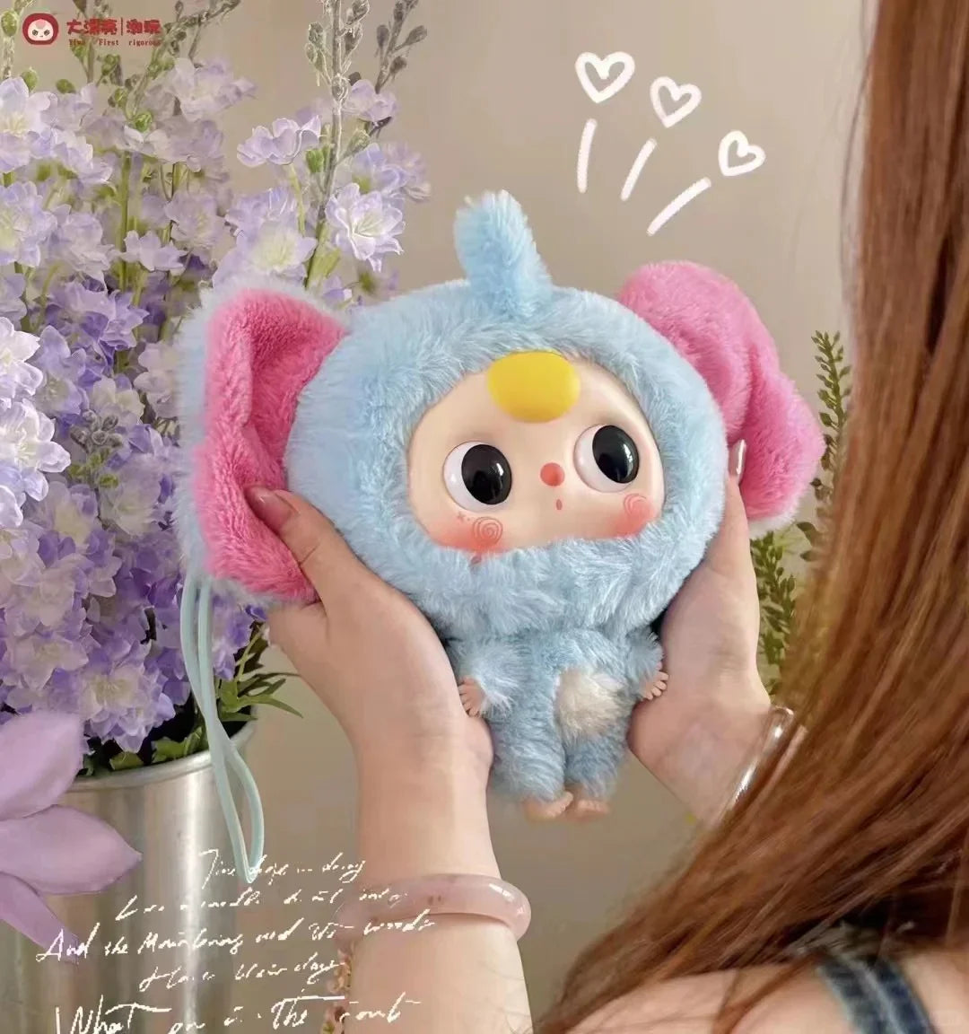 아기 3마리 큰 머리 아기 지퍼백 플러시 블라인드 박스 