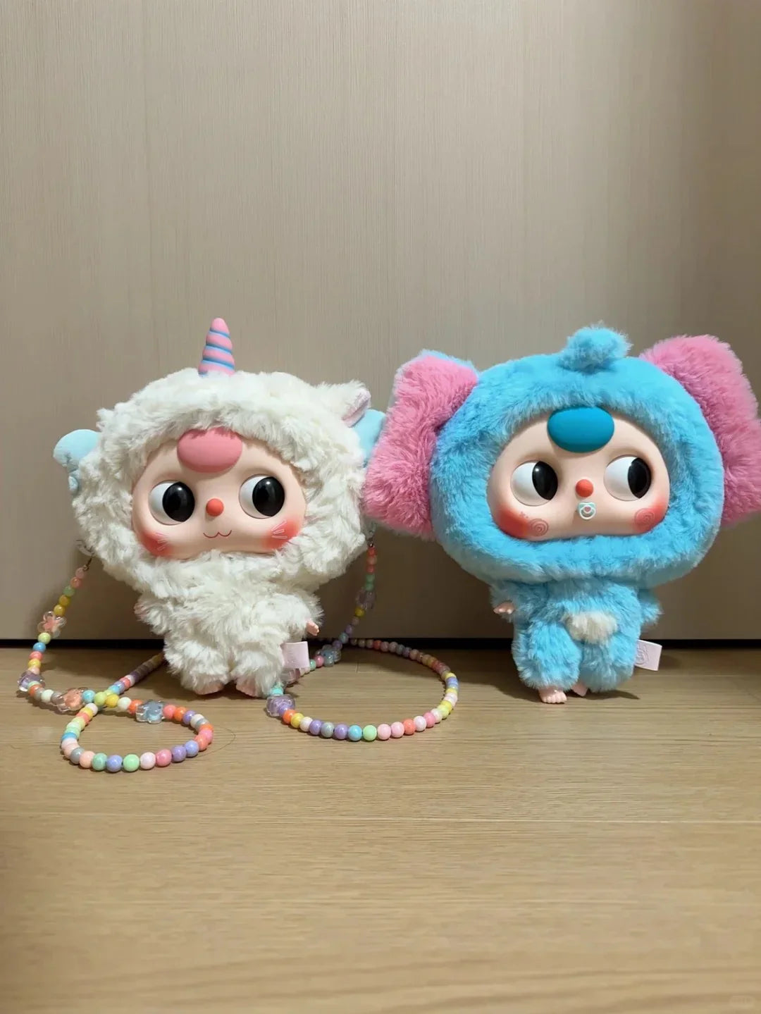 아기 3마리 큰 머리 아기 지퍼백 플러시 블라인드 박스 