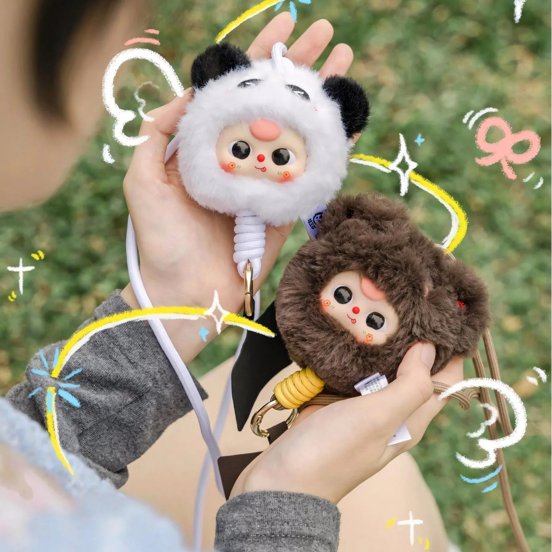 아기용 3인치 휴대폰 끈 